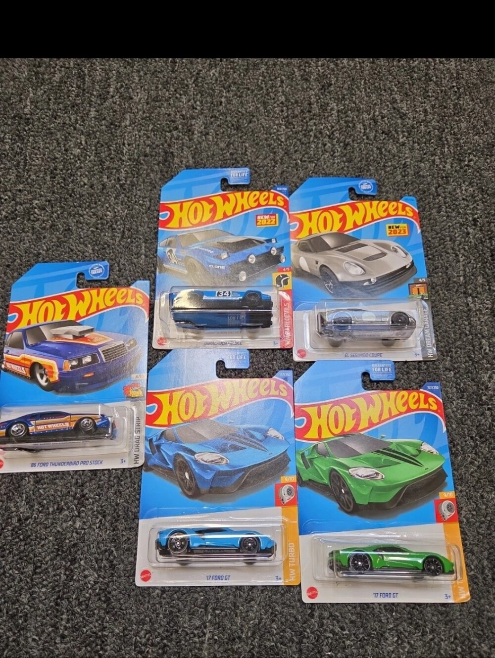Kids Toy Car Pack - Assorted Blue & Green Vehicles 5 Cars